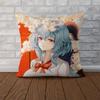 Ganyu Genshin Impact Pillow Case For Car Sofa Decorative Home Doublesided Print Plush Square Throw Pillow Cushion Cover