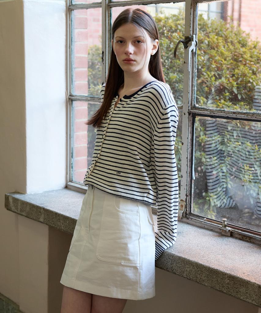 Tudument Cotton Mini Skirt White