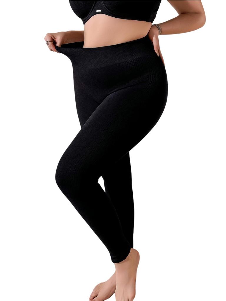 Plus size yoga pants women's plus fat plus running sports leggings fat fitness high waist seamless trousers