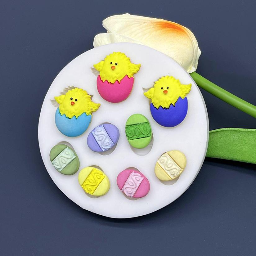 Chick Easter Eggs Silicone Sugarcraft Mold Chocolate Cupcake Baking Fondant Cake Decorating Tools
