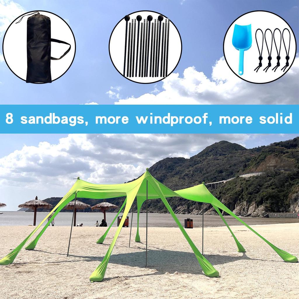 Seaside Portable Camping Canopy Tent Sunshade for Outdoor Beach and Fishing