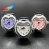 Cool Vintage Rings Jewelry Clock Heart Shape Punk Roman Quartz Watch Adjustable Mini Elastic Strap Finger Watch Ring Couple