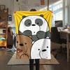 1pz Coperta in Flanella con Stampa We Bare Bears, Alta qualità Confortevole per Tutte le Stagioni, Decorazione per la Casa, Calore e Comfort, Perfetta per Regali di Natale244