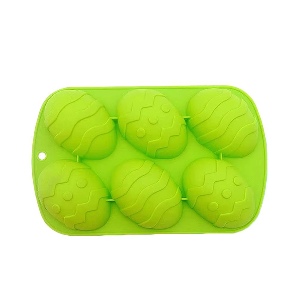 DIY Eiform Oster-Eierform 6 Mulden Backwerkzeug Schokoladenkuchenform Handgemachte Schokoladenschale Ostern