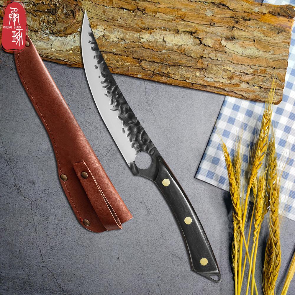 

Кухонный нож из нержавеющей стали, ручная ковка, резьба по рыбе, мачете, нож для обвалки, топор для мяса