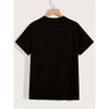 European Sizes Men's  Tactical Skull & Mechanical Graphic T-Shirt - Black with Distressed White Print, Loose Fit Streetwear, Opaque Soft Comfortable