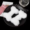 New Cute Dog Bone Pendant Key Ring Plush Keychain Soft Stuffed Keyrings for Boy Girl for Bag Decorations Student Accessories