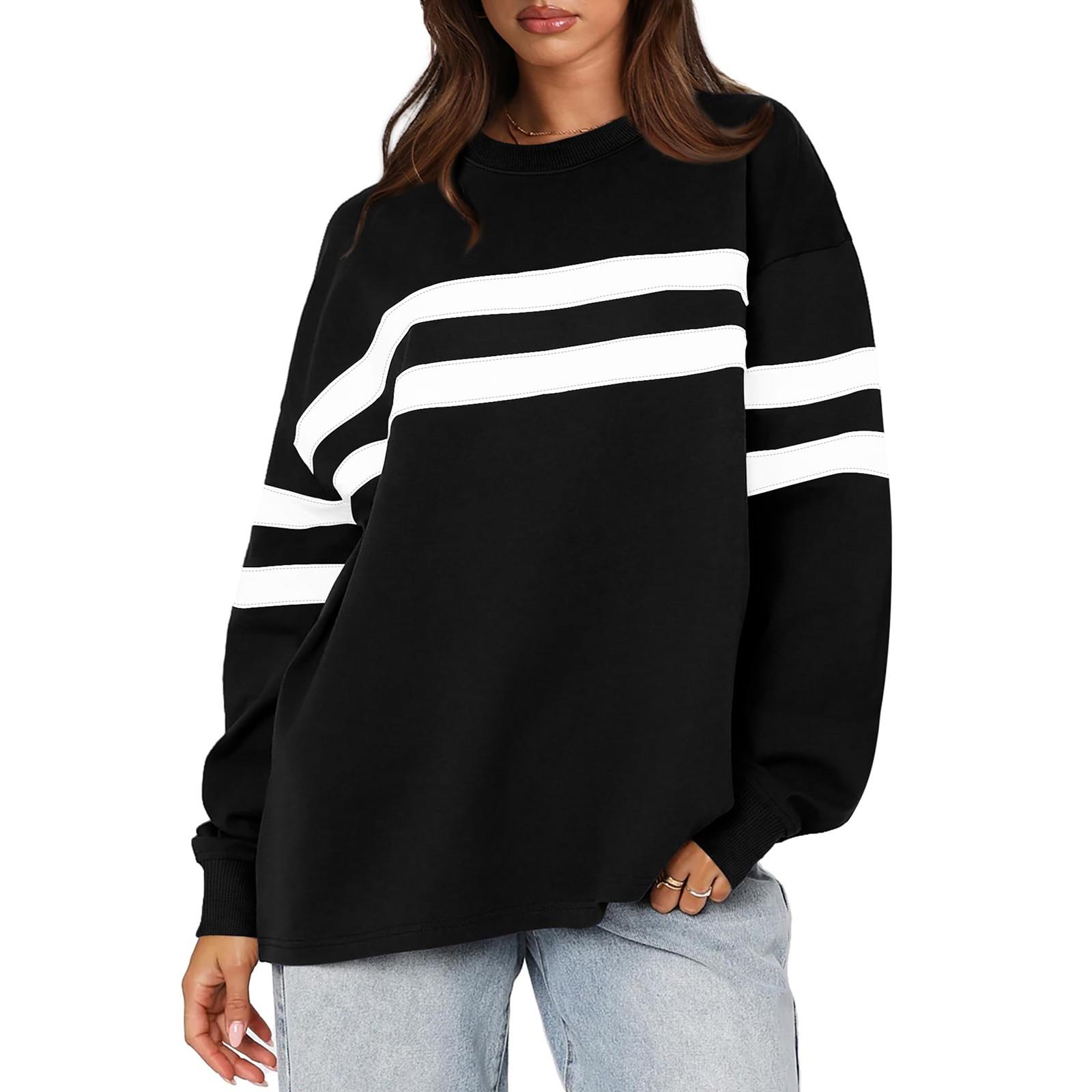 

Топы для женщин, пуловеры с длинными рукавами, повседневные рубашки, топ S чёрный