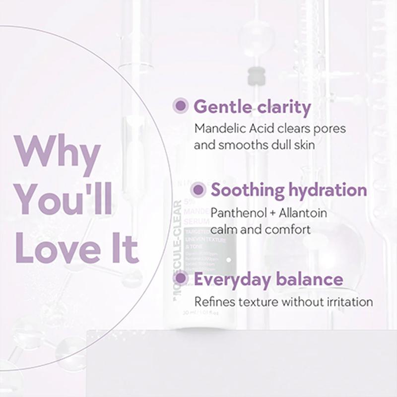 [NINE LESS] Molecule-Clear 5% Mandelic Acid Serum 30ml