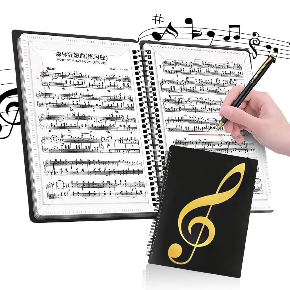 Inch A4 Sheet Music Binder 40/60 Pages Letter Size Music Storage Folder Waterproof Sheet Music Organizer for Musicians Students
