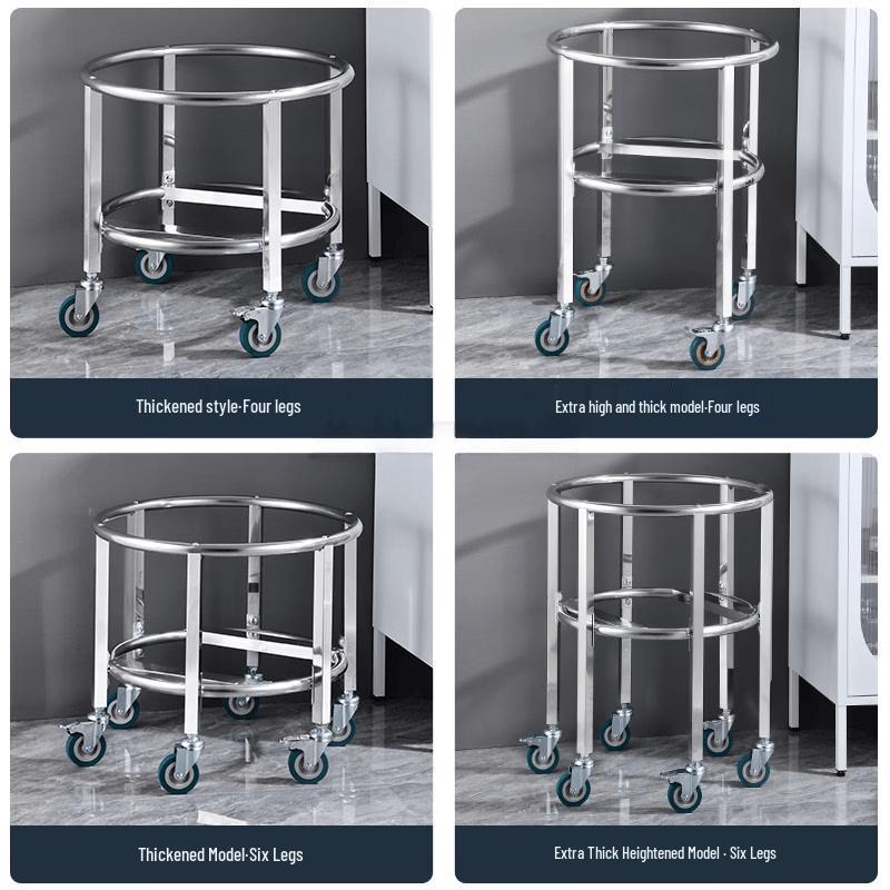 Stainless Steel Mobile Soup Pot and Rack