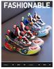 Cartoon boys sneakers summer 2025 new children's mesh breathable running shoes boys light luminous shoes tide