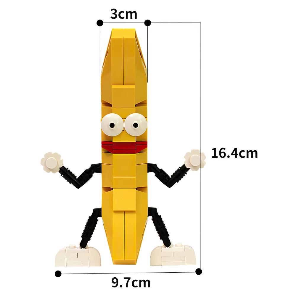 Gobricks Moc Funny Dancing Banana Building Block Creativity Action Dance Banana Fruit Interactive Assemble Toys Children Gift