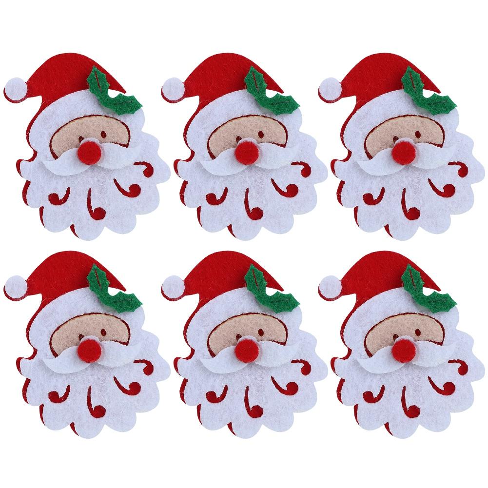 20PCS/Bag Merry Christmas Ornament Cloth Patch DIY Santa Claus Elk Snowflake Pattern Christmas