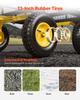 Steel Garden Cart, 635 Kg Heavy Duty Pullable Garden Wagon Yard Cart, 2 In 1 Outdoor Metal Utility Wagon Yard Trailer with 330 Mm All Terrain Tires,
