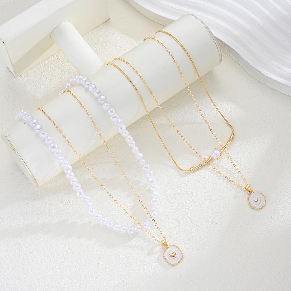 Fashion Boho Pearl Multilayer Necklace Set for Women Gold Plated Starfish Shell Pendant Choker Beach Party Vacation Jewelry 2026