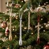 Crystal Clear Acrylic Xmas Hanging Ornament Holiday Hanging Pendant  Holiday Ornament