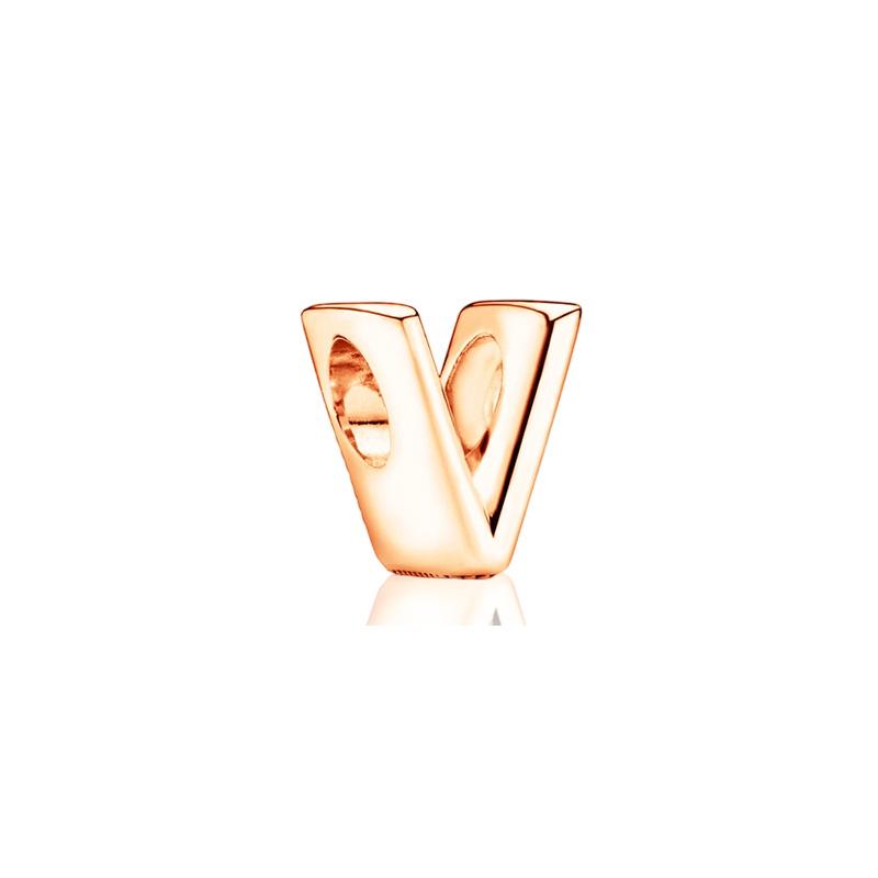 Sparking Rose Gold Plated 26AZ Letter Charm Bead Charms Dangle Compatible With copper Authentic Snake Bracelets Necklaces Bead Charms Ideal For Diy J
