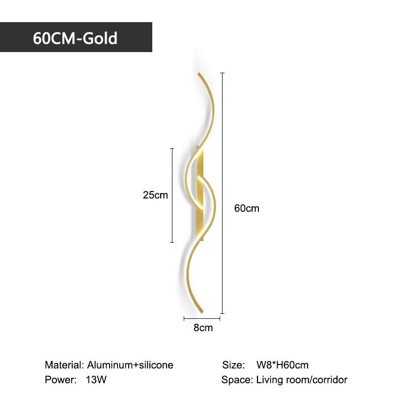 Black Gold LED Wall Lights for Bedroom Living Room Black Gold LED Wall Lamps Wall Sconce for Corridor Aisle AC85-265V