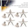 50 Sets Leather Rivets Screw Kit, 14mm Star Shape Rivet Studs Zinc Alloy Rivet for Shoes Bags Clothing Decoration(Silver)