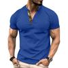 Summer Men's Short Sleeve Tops Waffle Lapel Camouflage Polo Shirt Plus Size Polo Shirt Men's Casual T-Shirt Tops