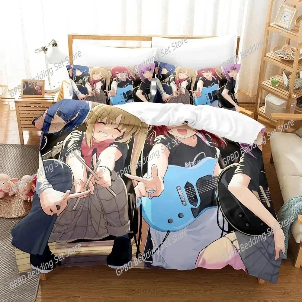 Anime Hitori Gotoh Bocchi the Rock 3D NEW Duvet Cover Pillowcase Bedding Set Adult Boy Girl Bedroom Children Single Double Large