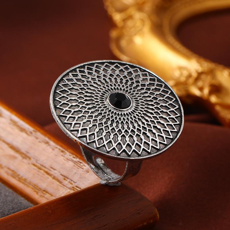 Винтажное Круглое Открытое Кольцо Винтажное Кольцо Ювелирный Аксессуар