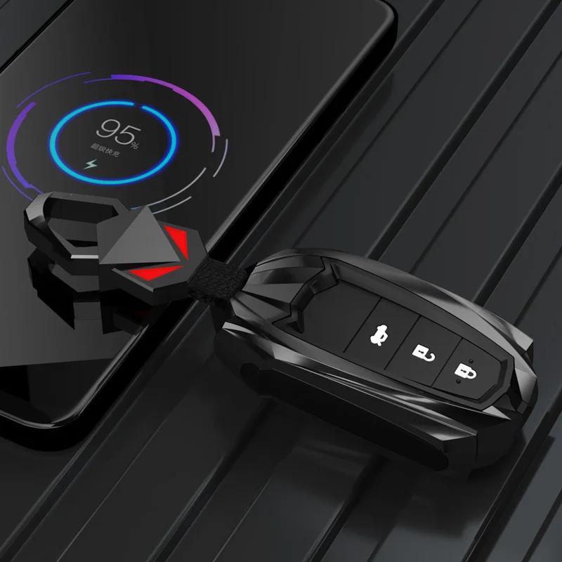 

Zinc Alloy Car Remote Key Cover Case Shell For Toyota Camry RAV4 Prius CHR C-HR Avalon Corolla Land Cruiser Prado Accessories сірий