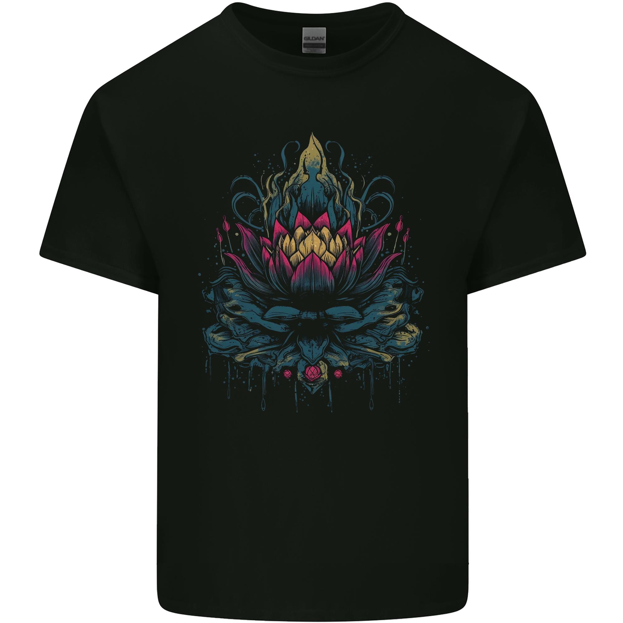 A Colourful Lotus Flower Unisexs Light Cotton TShirt S