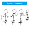 Fashion Moon and Star Keychain Fashion Zinc Alloy Metal Keyring Unique Handbag Charm Decoration Gift for Men and Women