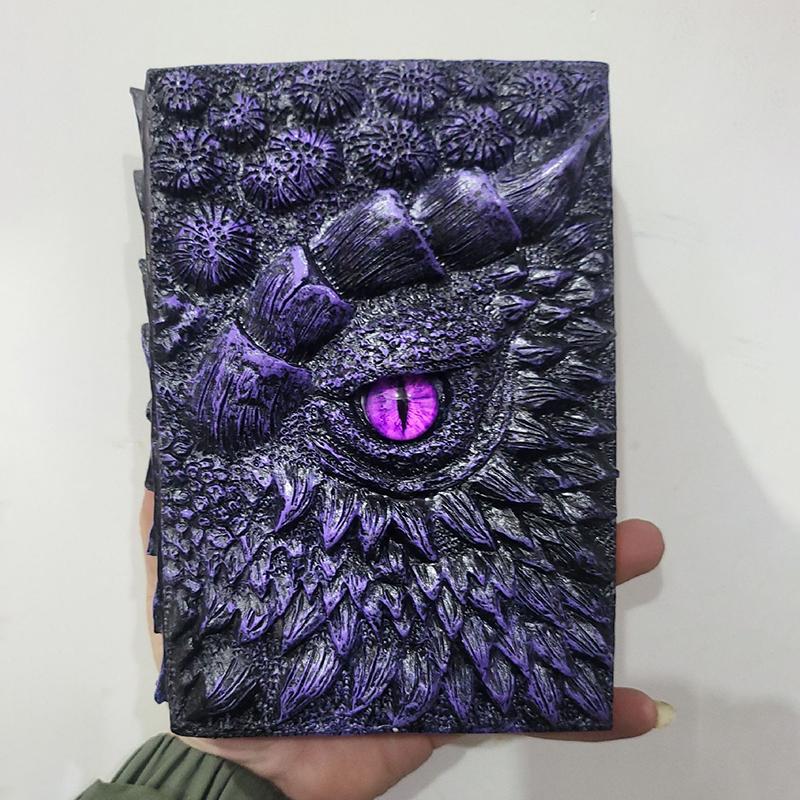 Vintage Dragon Embossed Resin Cover Travel Diary Notebook Travel Journal