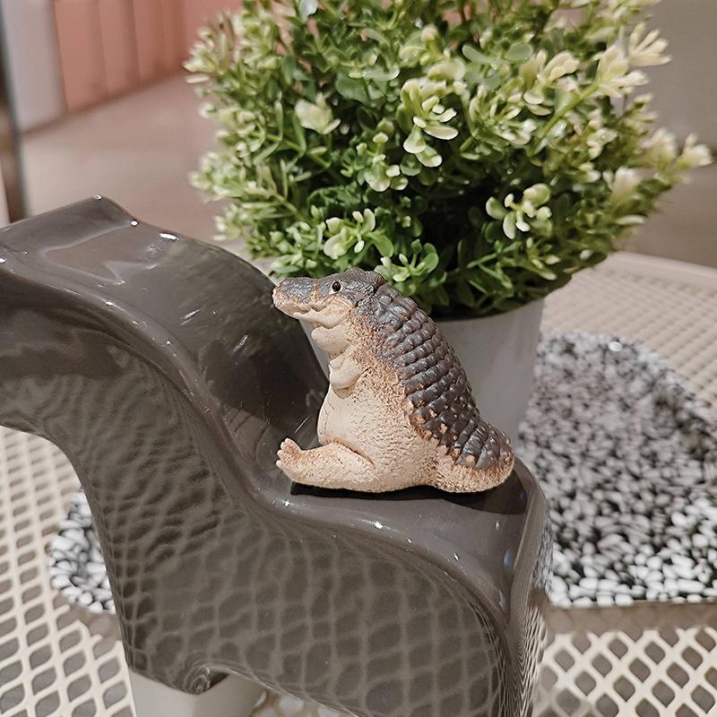 Boutique Sand Tea Petting Little Crocodile Tea Pet Ornaments Handmade Tea Ceremony Tea Play Teatable Gift Collection