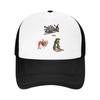 Italian Brainrot Pack Character Combinations 2 Cat Pool Party Mesh Baseball Caps Women Camping Male Hunting Sun Hats Peaked Cap