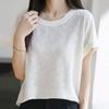 Navava Women Daily Loose FiT Thin Round Neck ShorT Sleeve T shirT nT3305