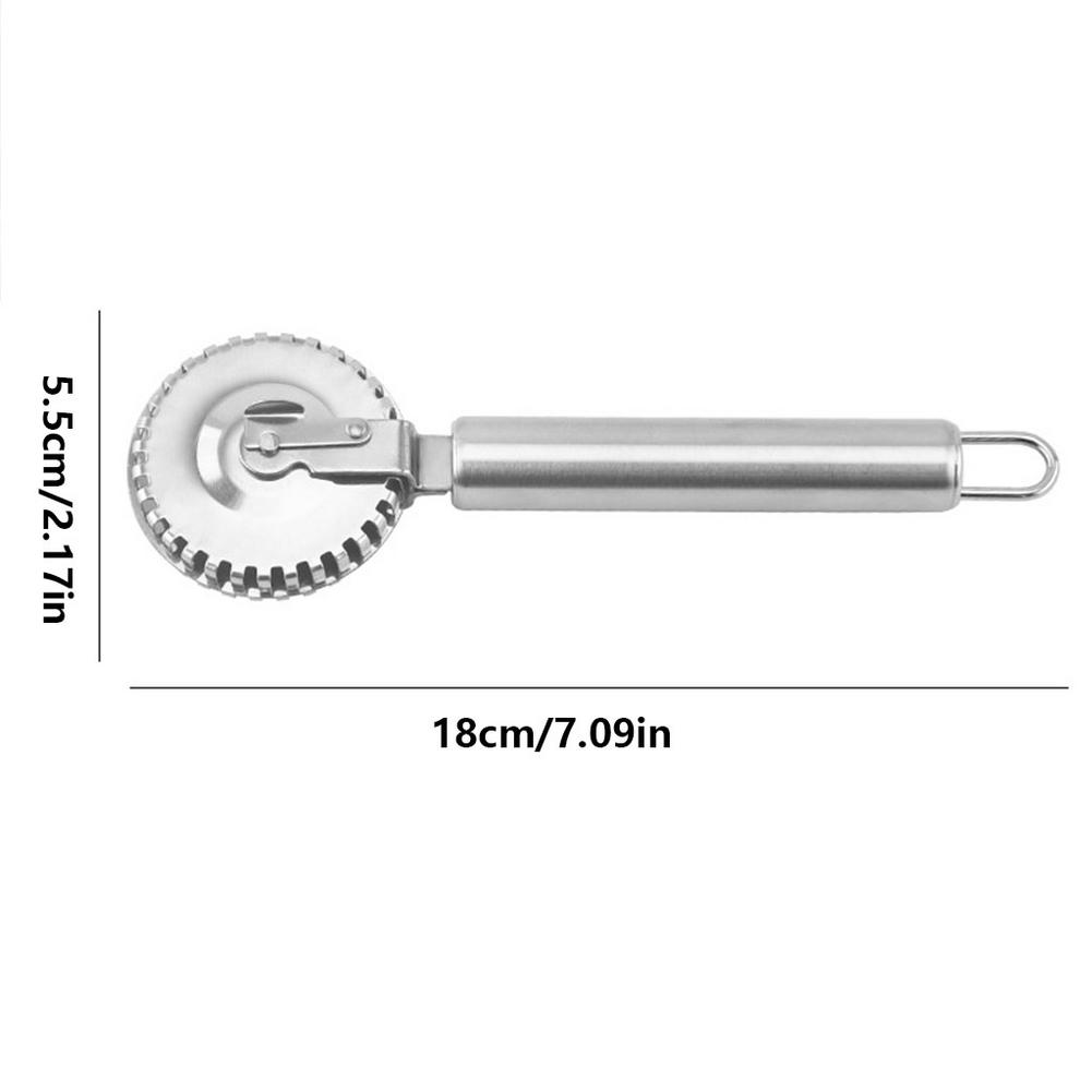 Stainless Steel Baking Pastry Decor Tool Dumpling Embossing Side Cutter Rolling Wheel for Cookie Mould Pasta Baking
