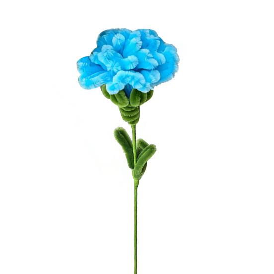 Готовый Стебель для Искусственных Цветов Очиститель для Трубок Искусственный Засушенный Поддельный Цветок Гвоздика Ручной Работы Плюшевая Скрученная Палочка Цветочный синий
