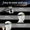 USB Rechargeable Head Torch Induction Headlamp COB LED Sensor Head Lamp Built-in Battery Flashlight 10 Lighting Modes Headlight