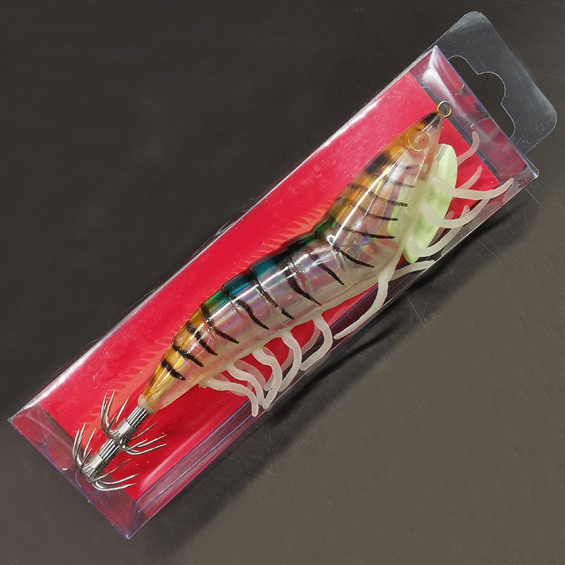 1pc/5pcs 3D Hybrid Shrimp Egl Lure  Fluorescent Squid Jigs for Freshwater and Saltwater Fishing