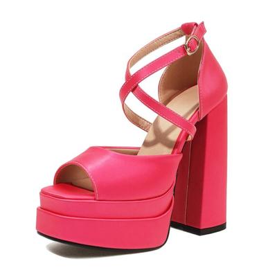Keilsandalen für Damen, Herbst/Sommer, luxuriöse, helle, hohle Plateau-Sandalen mit klobigem Absatz, Pumps, Designer-Damenschuhe