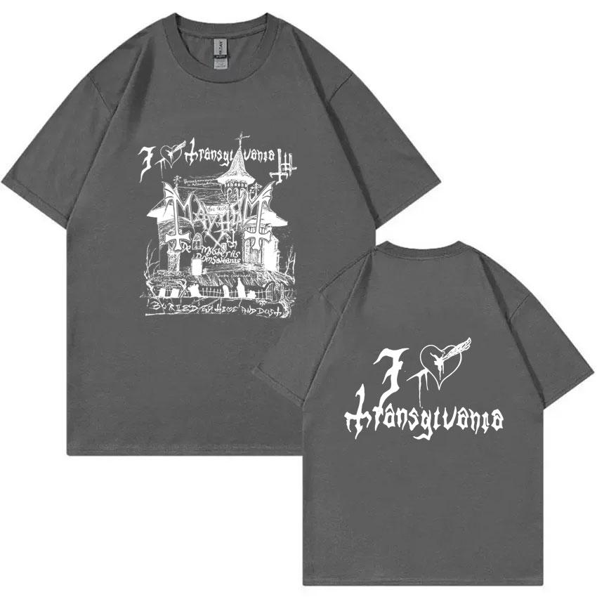 Rock Band Mayhem Death Black Metal Style Tshirt Unisex Women Fashion Oversized Crewneck T Shirts Unisex Vintage Gothic Streetwear