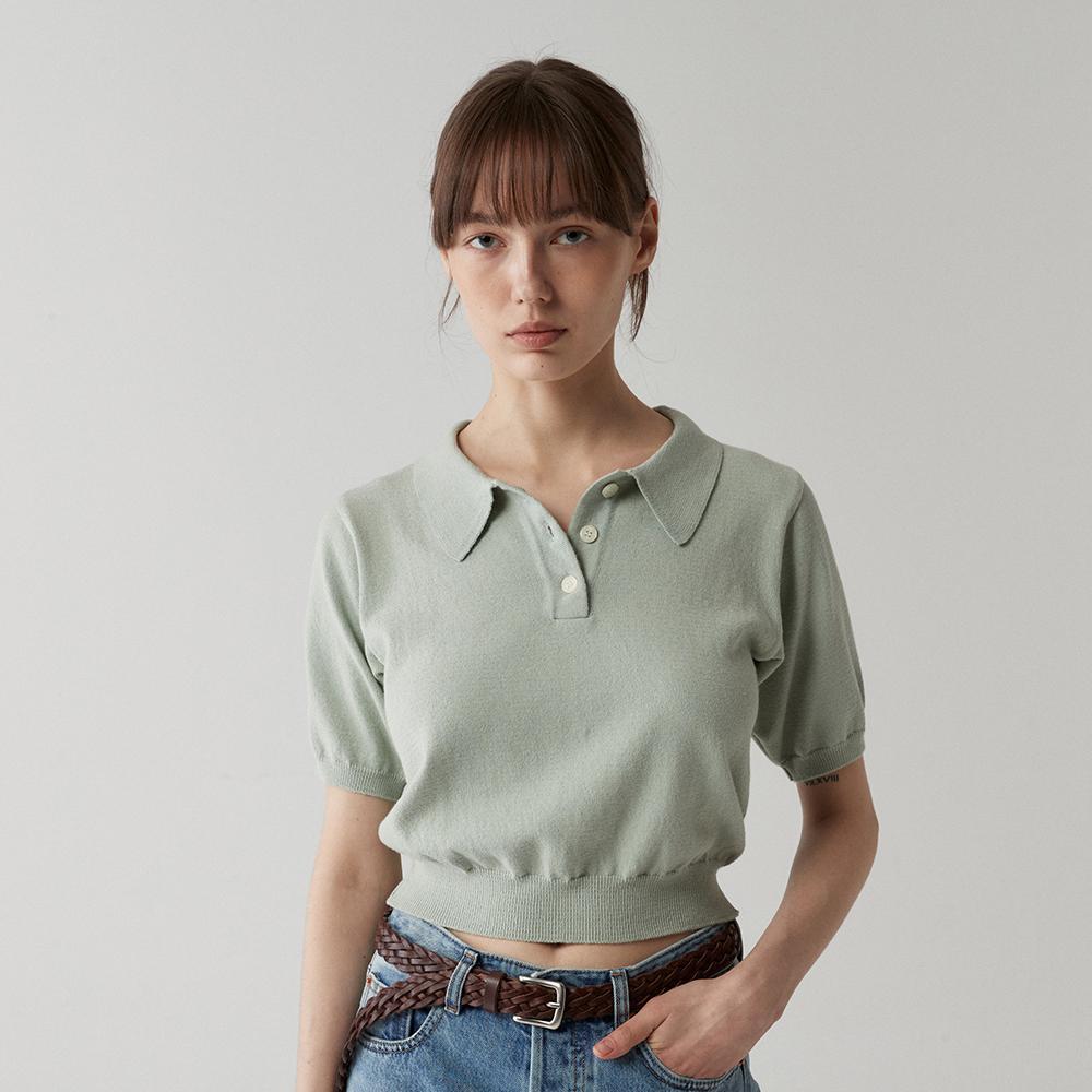 Odier Cotton Half Collar Pullover - Deep Mint Deep Mint/Free