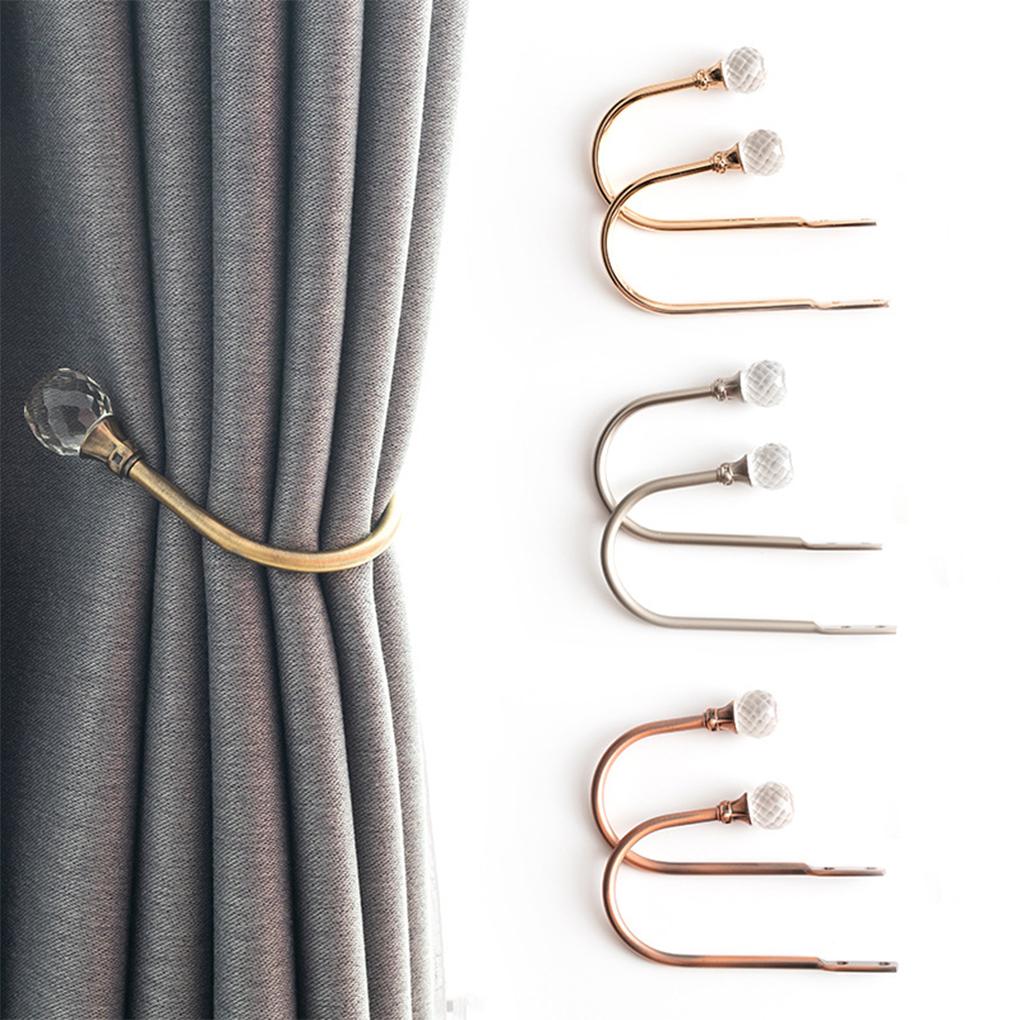 Curtain Tie Back Hook Fixed Tool Organization Hooks Loop Fixing Holder Wall Mount Curtains Hanger Kit Holding Component
