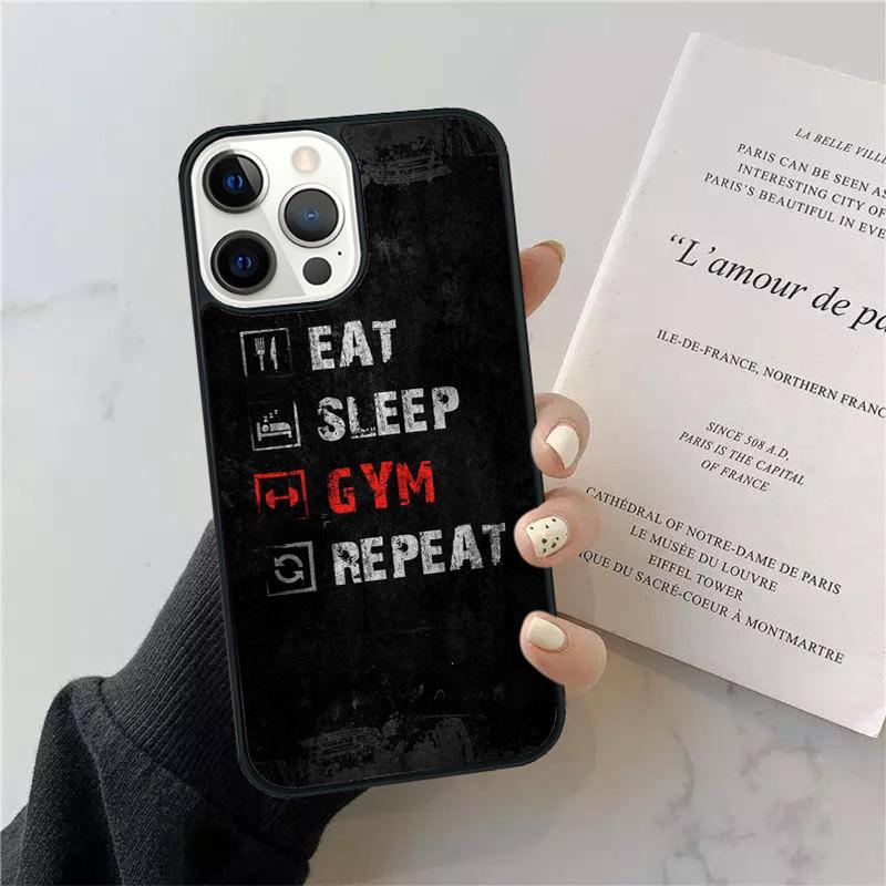 Motivational Gym Fitness Phone Case For iPhone 17 Air 14 15 16 13 12 For Apple iPhone 17 Air Pro Max Plus Coque