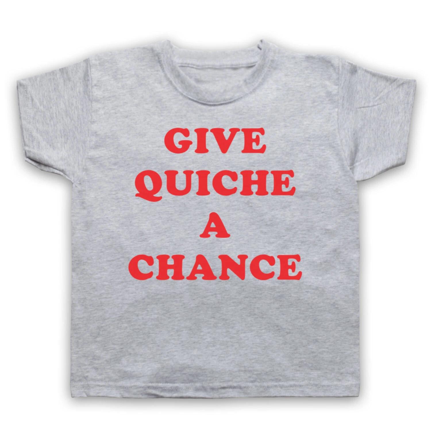 

RED GIVE QUICHE A CHANCE DWARF AS WORN SCI FI TV RIMMER KIDS CHILDS T-shirt 160