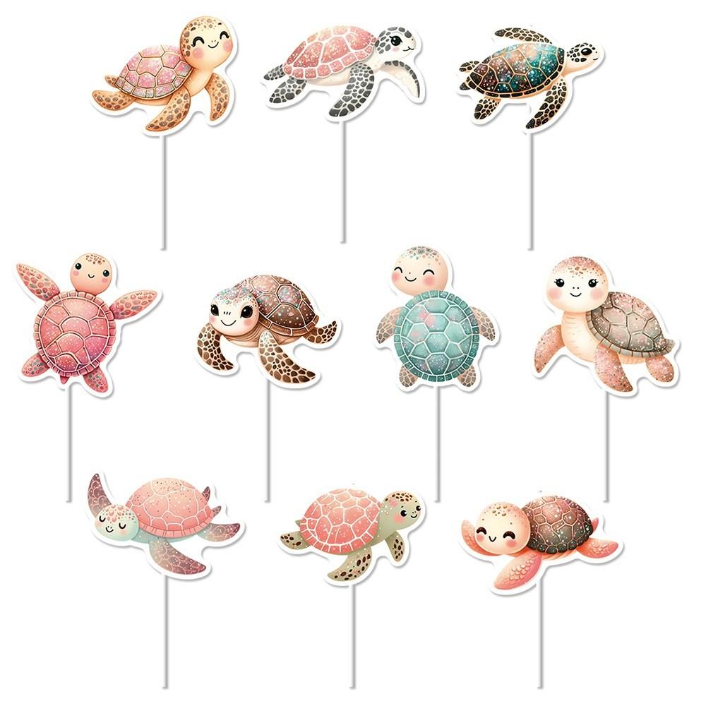 

Birthday Cartoon Turtle Cake Embellishments With Paper Inserts Celebrations For