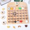 New Wooden Children's Early Education Cognitive Record Pendant Fun Calendar Display Puzzle Children's Room Ornament