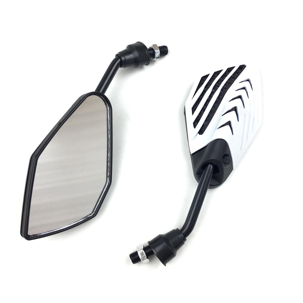 1 Pair Universal 10mm Motorcycle Rearview Mirrors Motorcycle Handlebar Rearview Mirror For Honda Suzuki Yamaha Scooter