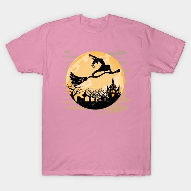 T Shirt Women Yoga Witch Halloween Harajuku Print Kawaii Tshirt Summer Short Sleeve Female T-Shirt Top Tee