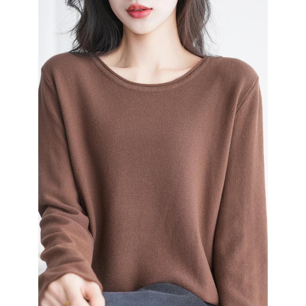 100% Reine Baumwolle Damen Strickpullover - Zart, Hautfreundlich, Lockere Passform, Übergröße, Frühling/Herbst Stil