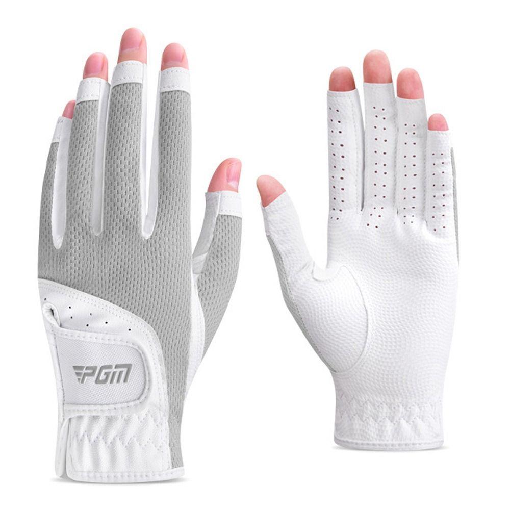 

1 Pair of Soft Golf Gloves Breathable Golf Finger Covers Open Finger Gloves Golf Club grey-18